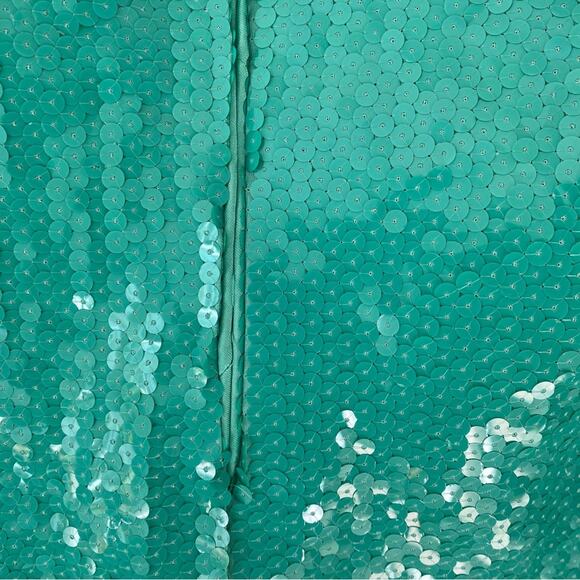 Vintage Chetta B Sherrie Bloom Peter Noviello Green Sequin two piece skirt set 6 - Picture 6 of 12